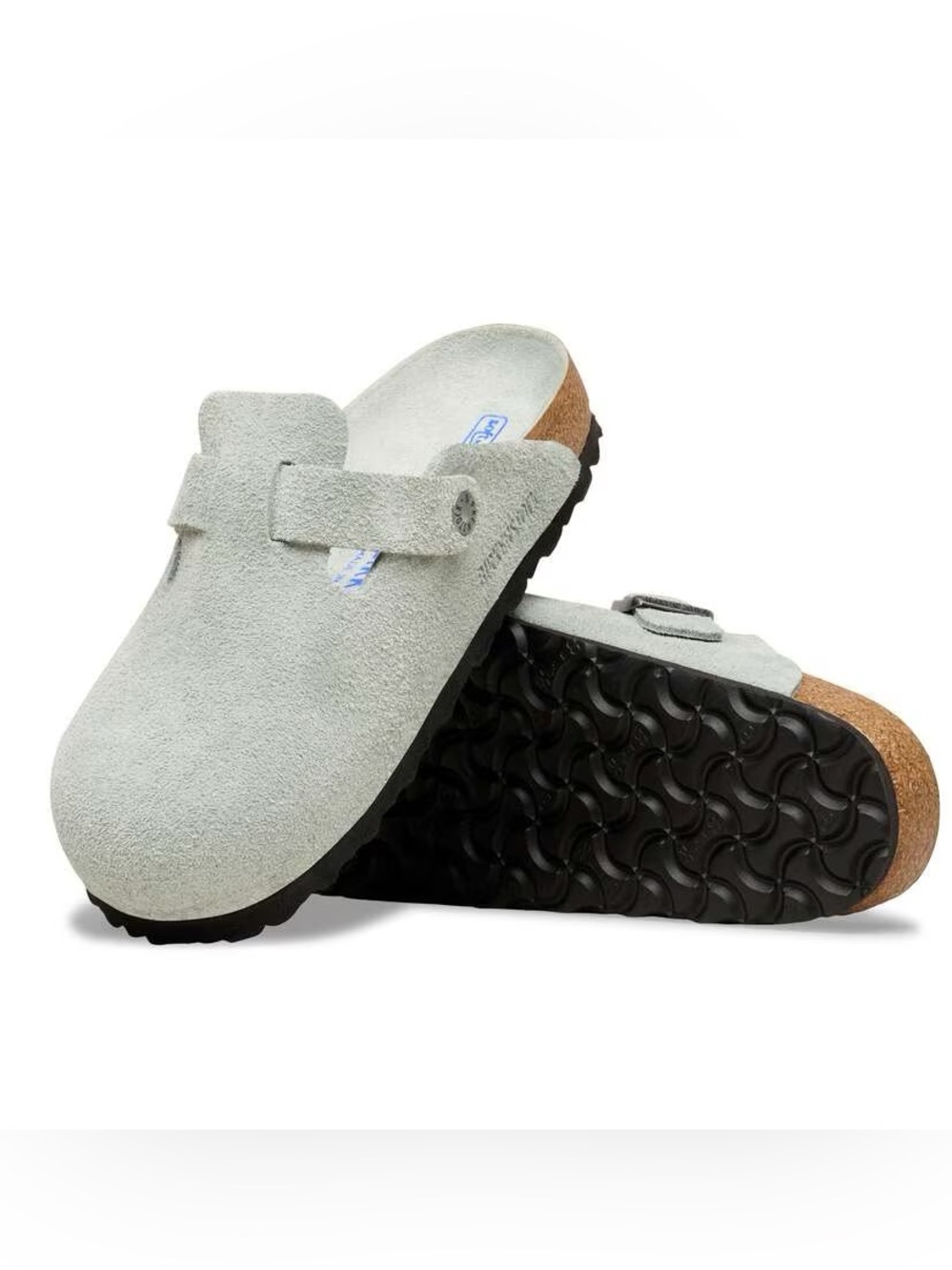 Birkenstock Boston Soft Footbed Narrow Fit Shoe Pure Sage Suede sz 40 New in Box